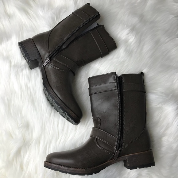 Bass | Woman’s Marcie Brown Buckle and Zipper Boot - Picture 2 of 8